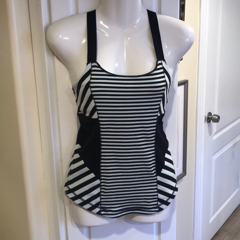 Lululemon Work It Out Striped Tank